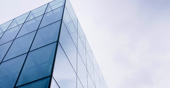 Exterior shot of a corporate building
