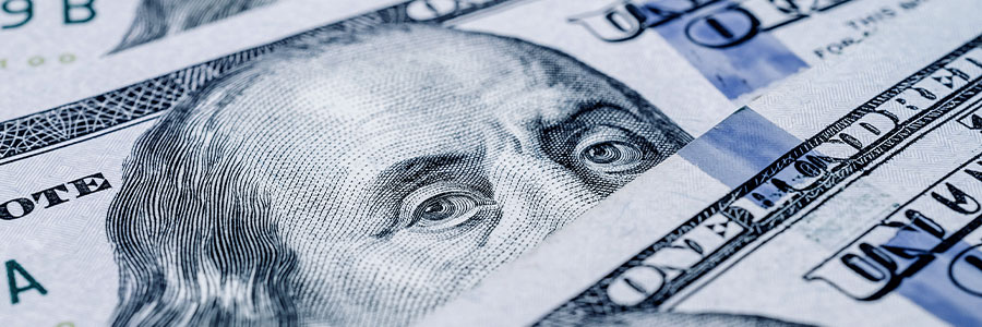 Extreme close-up of American currency