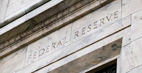 Exterior shot of the U.S. Federal Reserve building.
